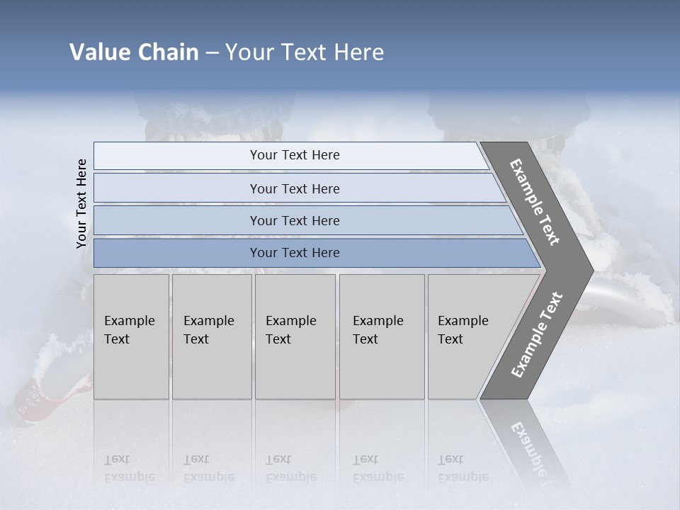 A Person Riding A Snowboard On Top Of Snow Covered Ground PowerPoint Template