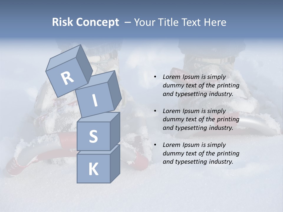 A Person Riding A Snowboard On Top Of Snow Covered Ground PowerPoint Template