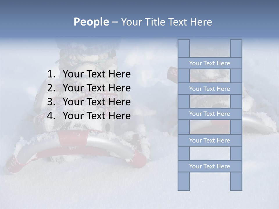 A Person Riding A Snowboard On Top Of Snow Covered Ground PowerPoint Template