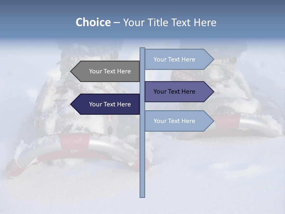 A Person Riding A Snowboard On Top Of Snow Covered Ground PowerPoint Template