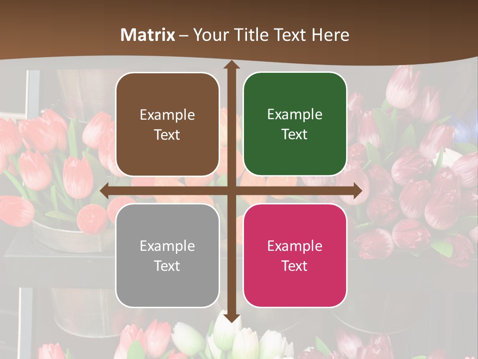 A Bunch Of Flowers That Are On A Shelf PowerPoint Template