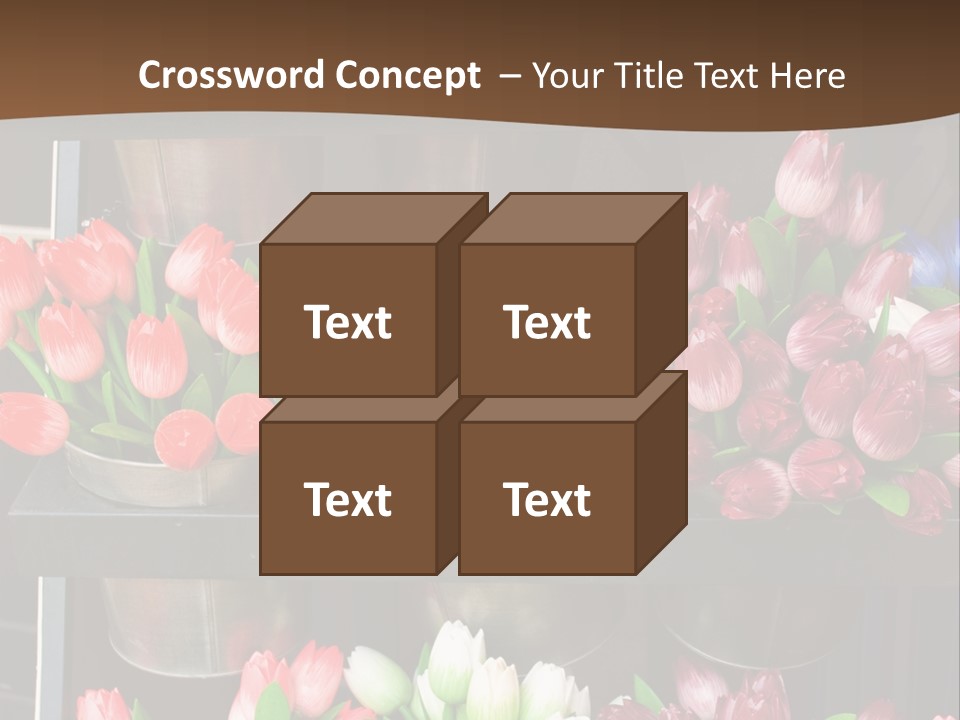 A Bunch Of Flowers That Are On A Shelf PowerPoint Template