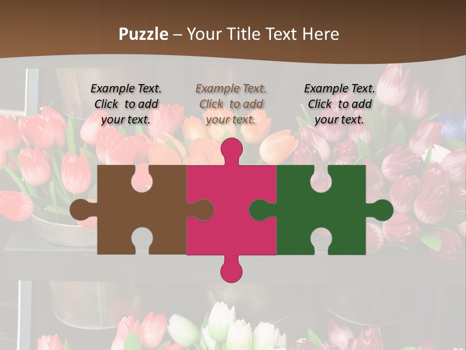 A Bunch Of Flowers That Are On A Shelf PowerPoint Template