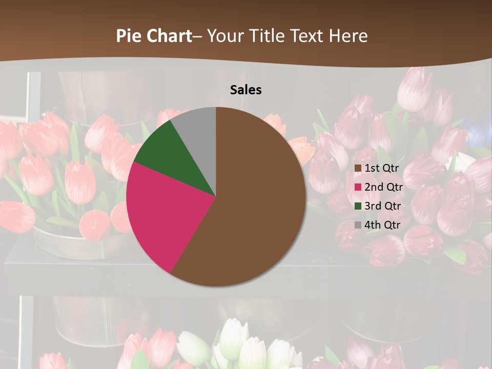 A Bunch Of Flowers That Are On A Shelf PowerPoint Template