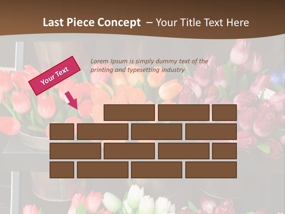 A Bunch Of Flowers That Are On A Shelf PowerPoint Template