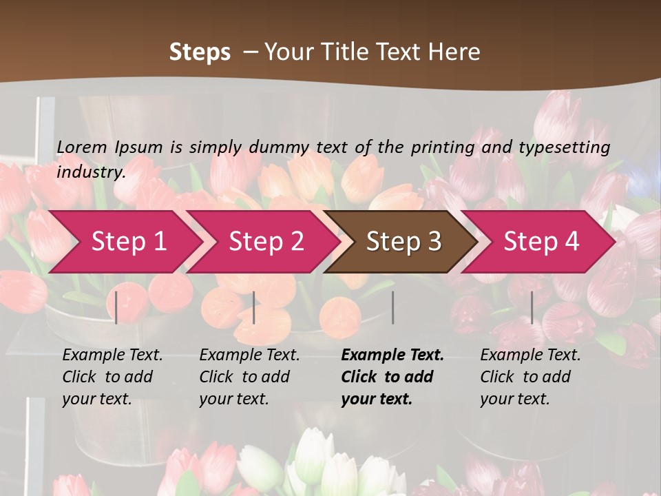 A Bunch Of Flowers That Are On A Shelf PowerPoint Template