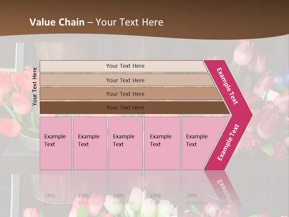 A Bunch Of Flowers That Are On A Shelf PowerPoint Template