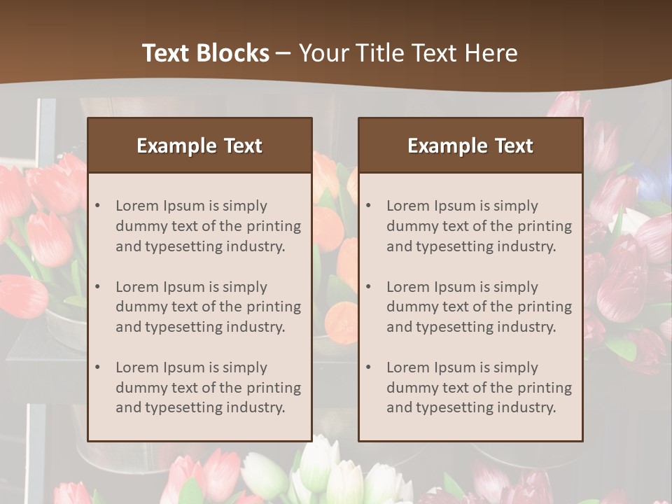 A Bunch Of Flowers That Are On A Shelf PowerPoint Template