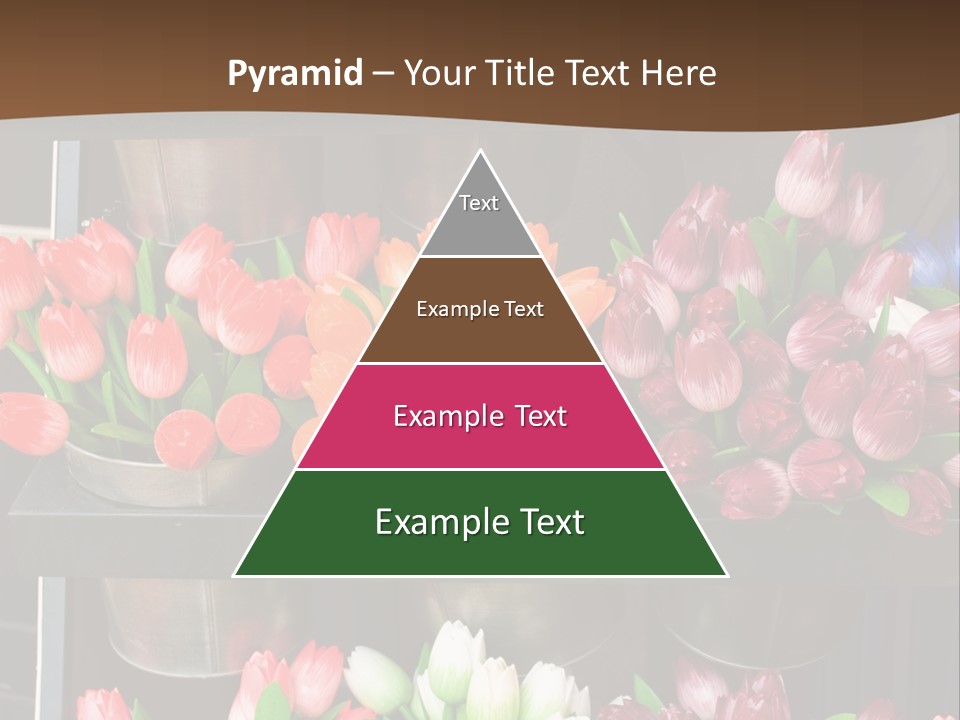 A Bunch Of Flowers That Are On A Shelf PowerPoint Template