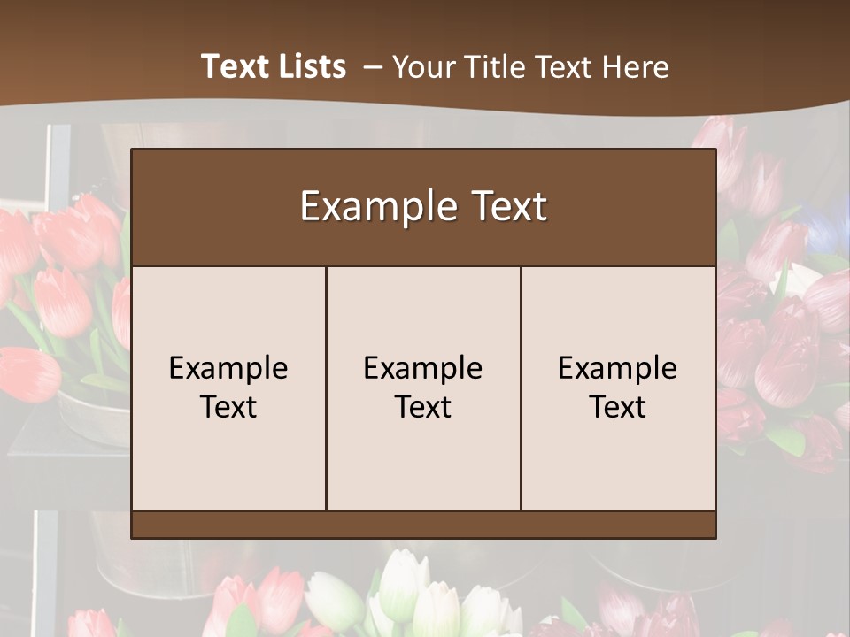 A Bunch Of Flowers That Are On A Shelf PowerPoint Template