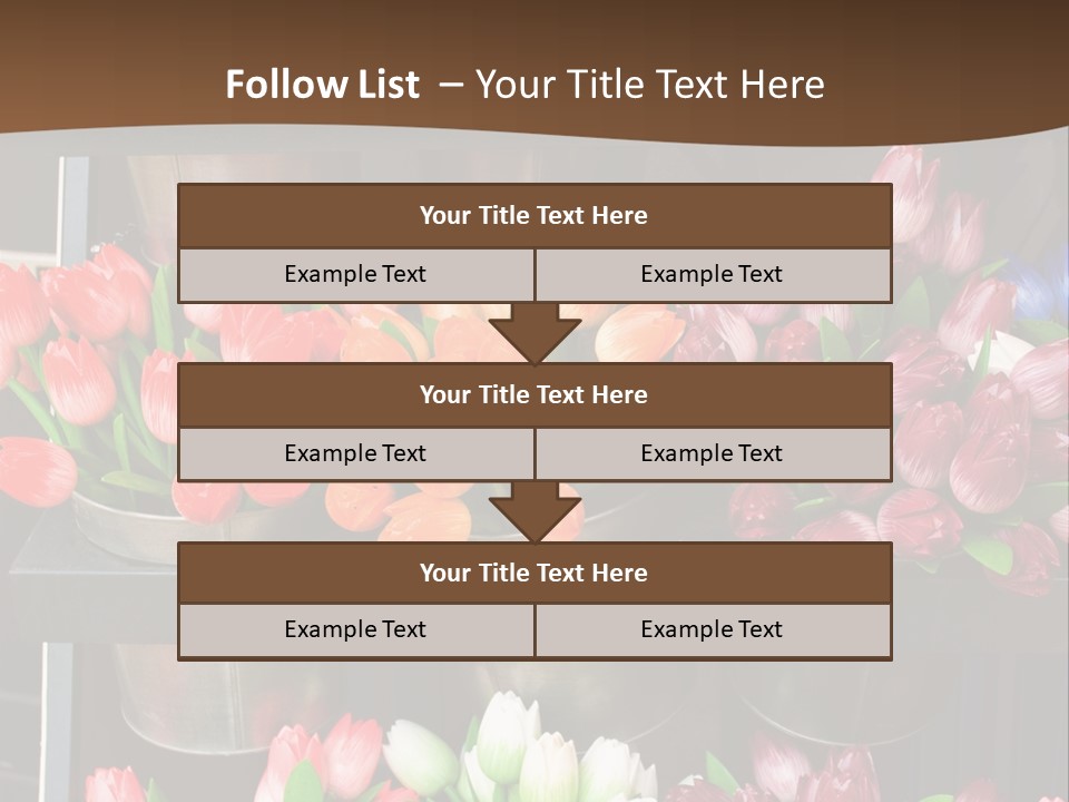 A Bunch Of Flowers That Are On A Shelf PowerPoint Template