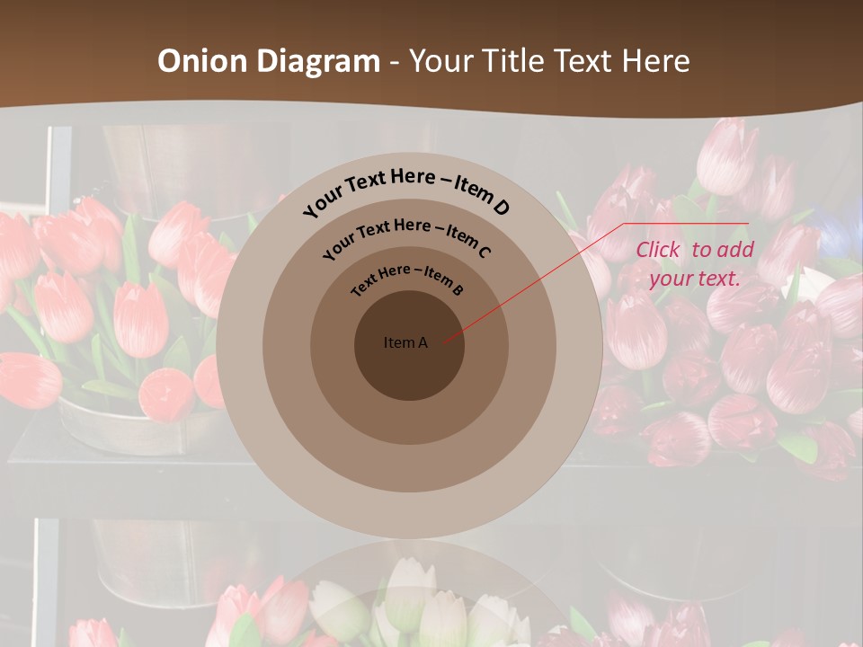 A Bunch Of Flowers That Are On A Shelf PowerPoint Template