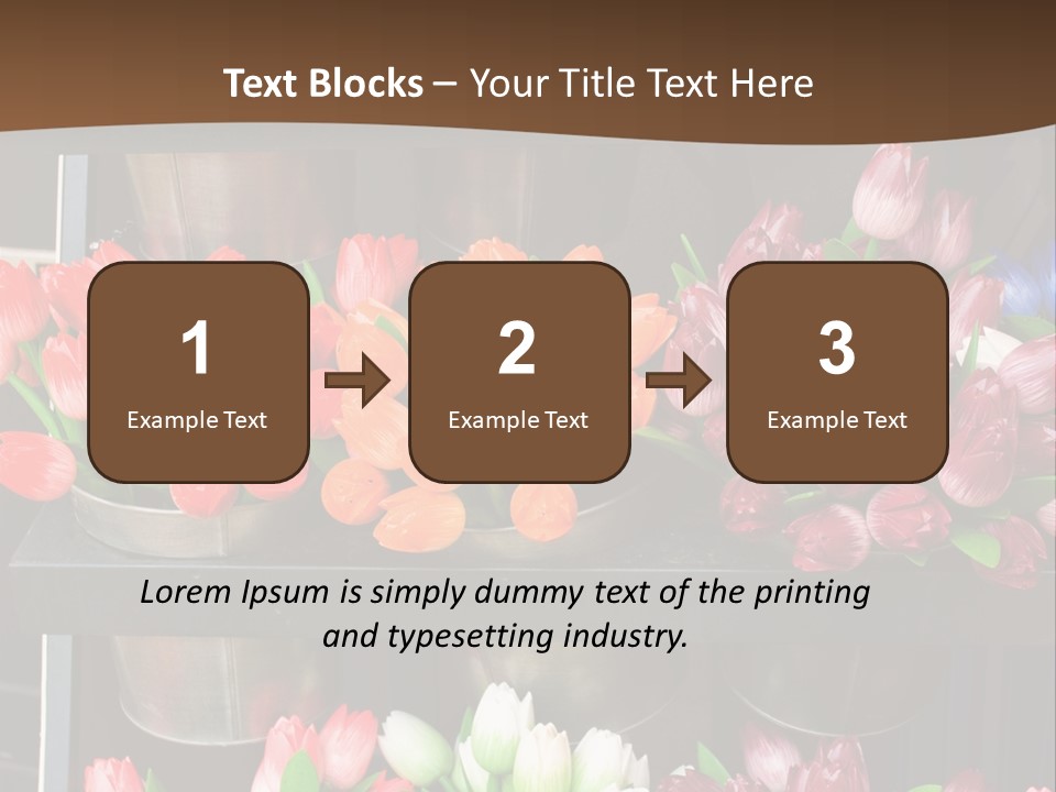 A Bunch Of Flowers That Are On A Shelf PowerPoint Template