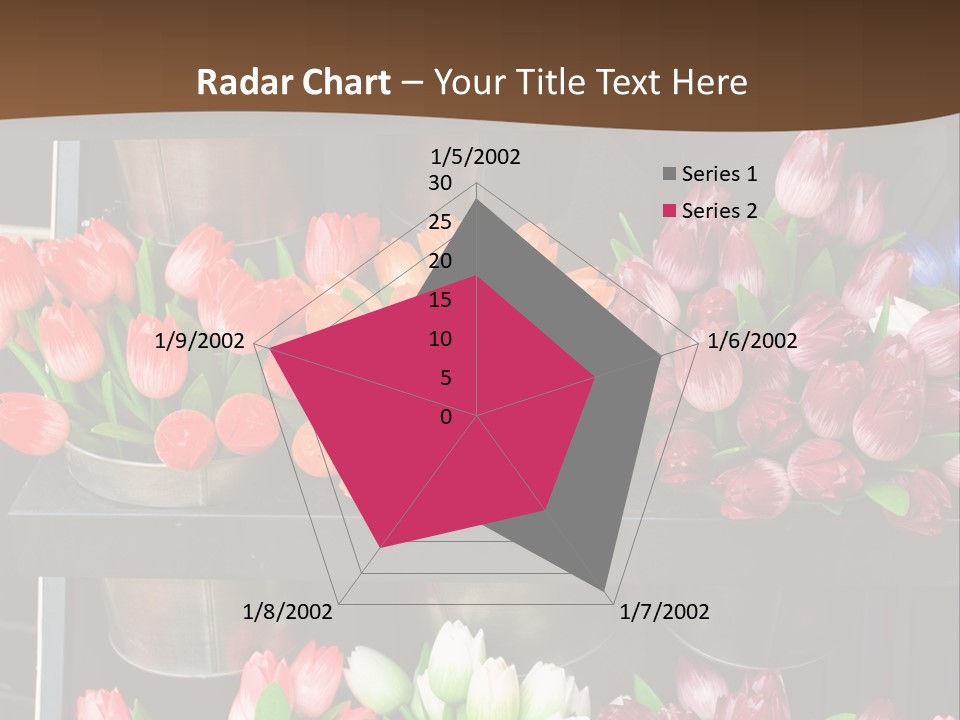 A Bunch Of Flowers That Are On A Shelf PowerPoint Template