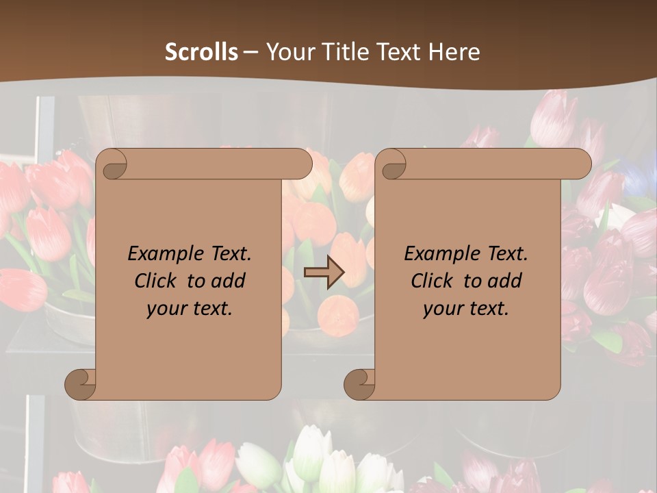 A Bunch Of Flowers That Are On A Shelf PowerPoint Template