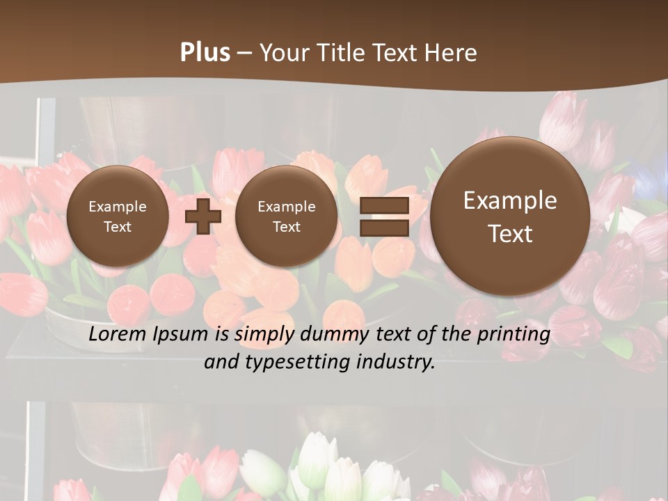 A Bunch Of Flowers That Are On A Shelf PowerPoint Template