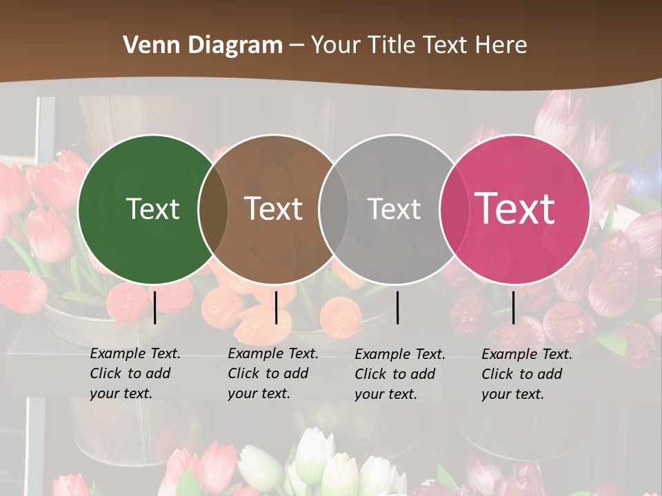 A Bunch Of Flowers That Are On A Shelf PowerPoint Template