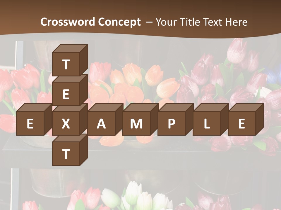 A Bunch Of Flowers That Are On A Shelf PowerPoint Template