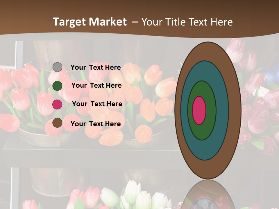 A Bunch Of Flowers That Are On A Shelf PowerPoint Template