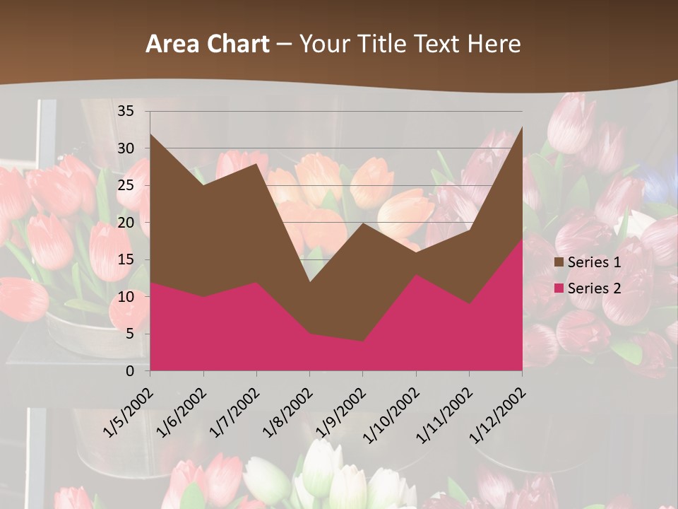 A Bunch Of Flowers That Are On A Shelf PowerPoint Template