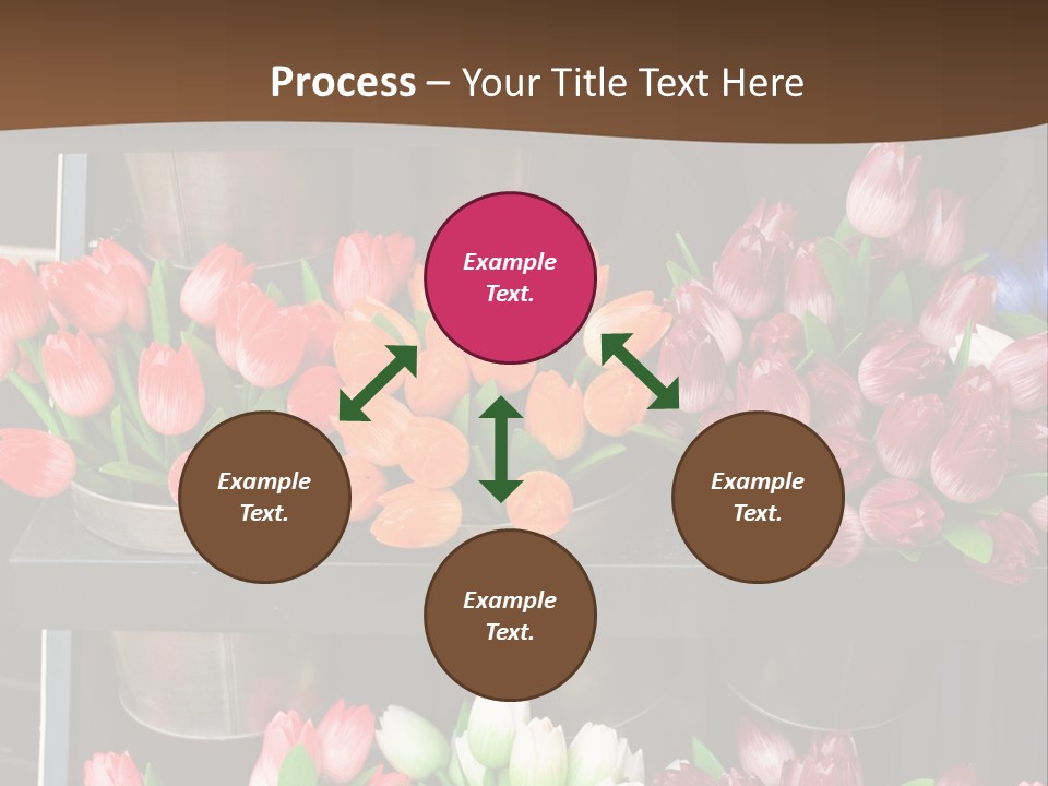 A Bunch Of Flowers That Are On A Shelf PowerPoint Template