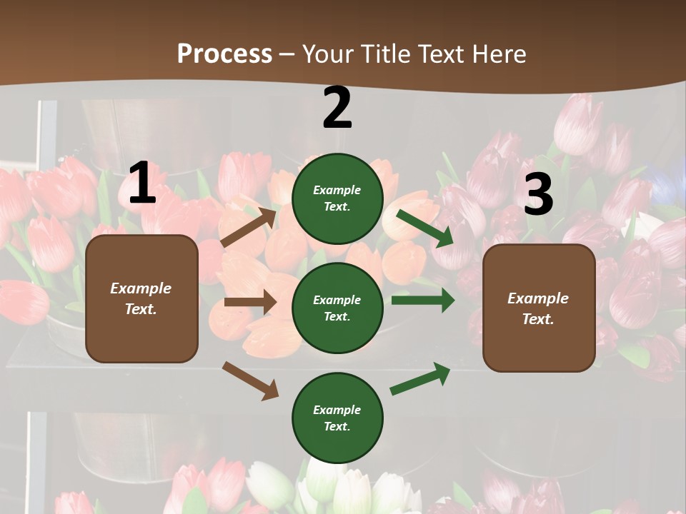 A Bunch Of Flowers That Are On A Shelf PowerPoint Template