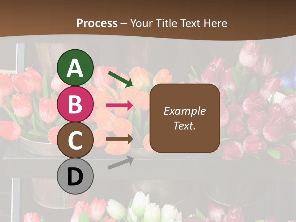 A Bunch Of Flowers That Are On A Shelf PowerPoint Template