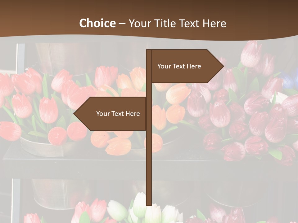 A Bunch Of Flowers That Are On A Shelf PowerPoint Template