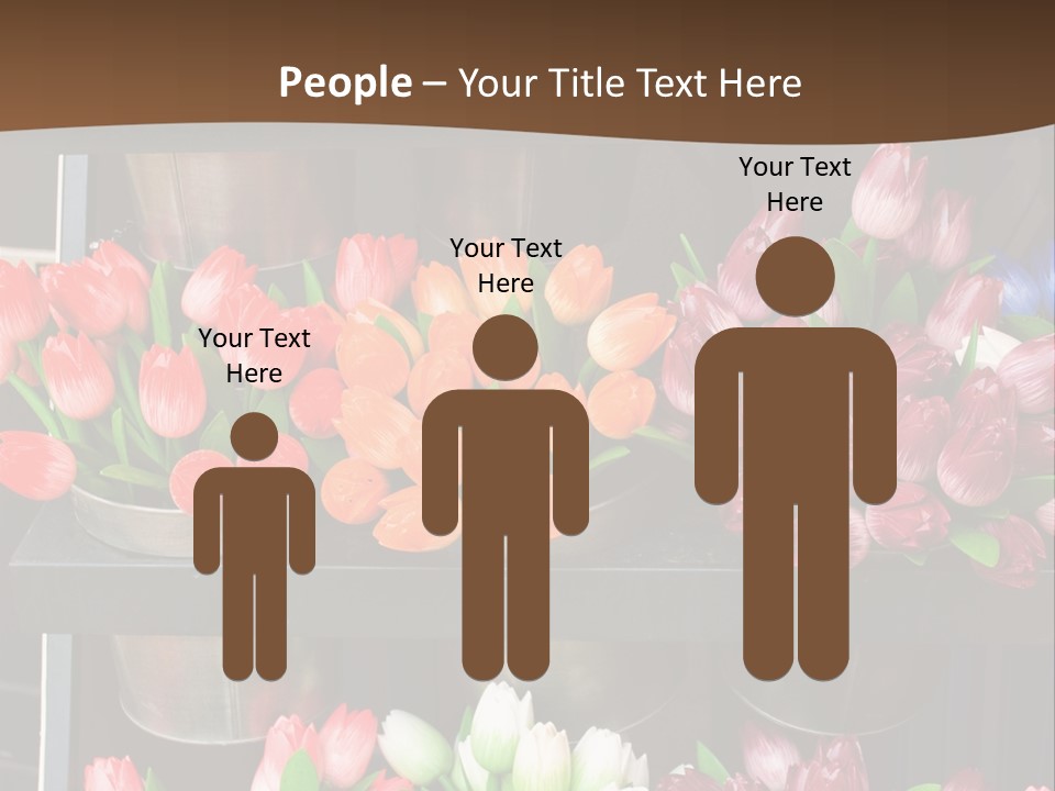 A Bunch Of Flowers That Are On A Shelf PowerPoint Template