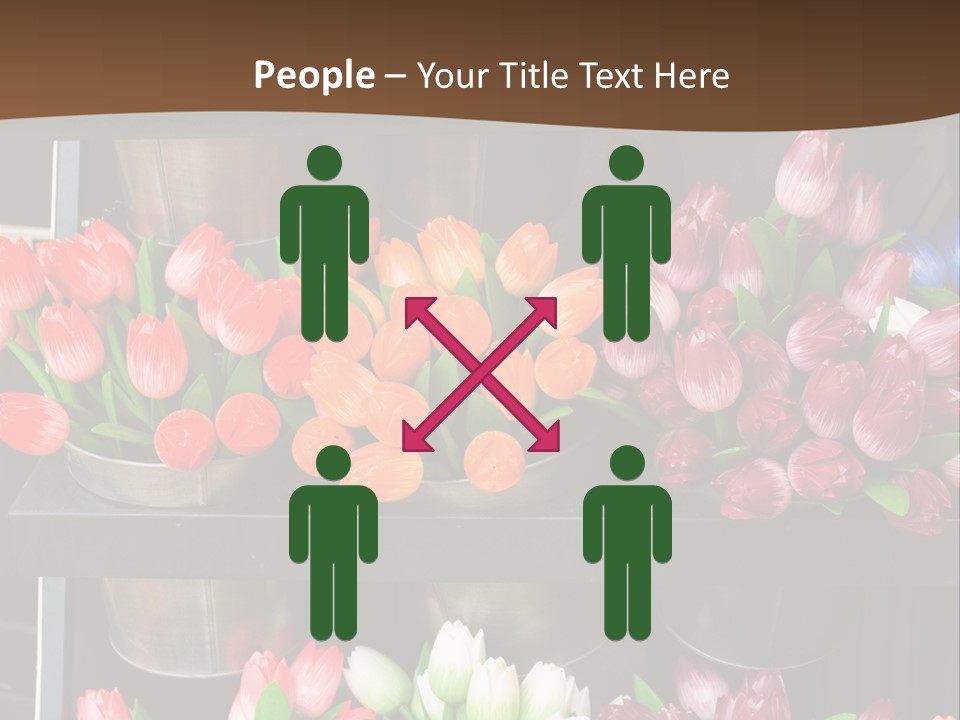 A Bunch Of Flowers That Are On A Shelf PowerPoint Template