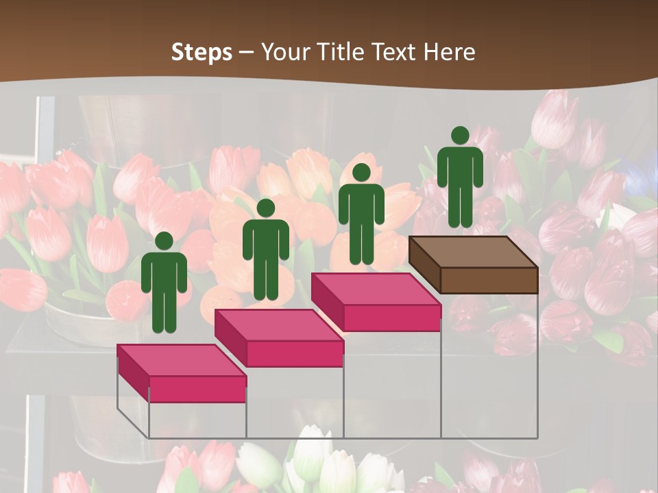 A Bunch Of Flowers That Are On A Shelf PowerPoint Template