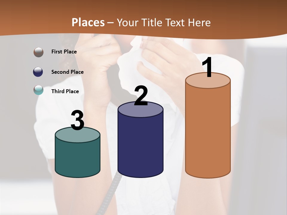 Table People Girl PowerPoint Template