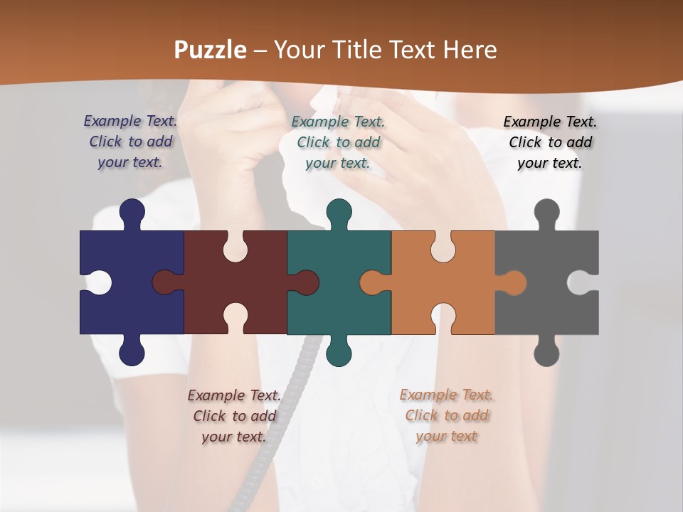 Table People Girl PowerPoint Template