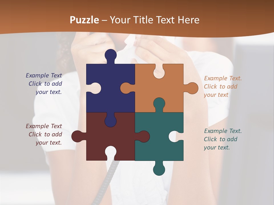 Table People Girl PowerPoint Template