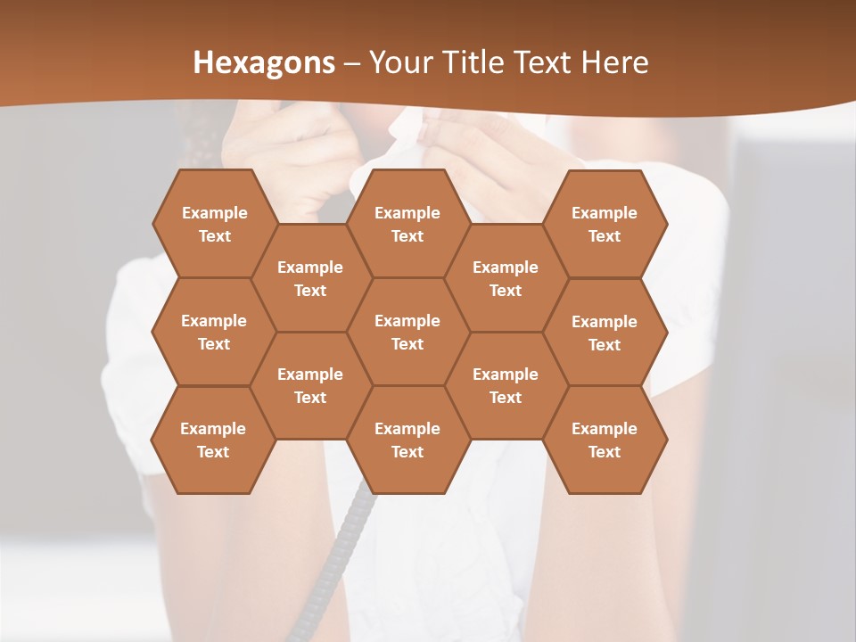 Table People Girl PowerPoint Template