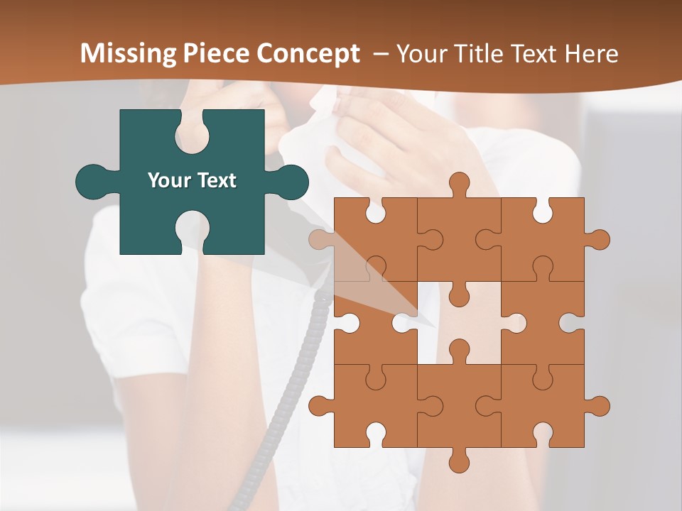 Table People Girl PowerPoint Template