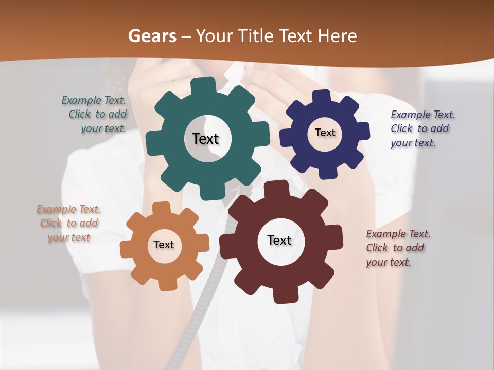 Table People Girl PowerPoint Template