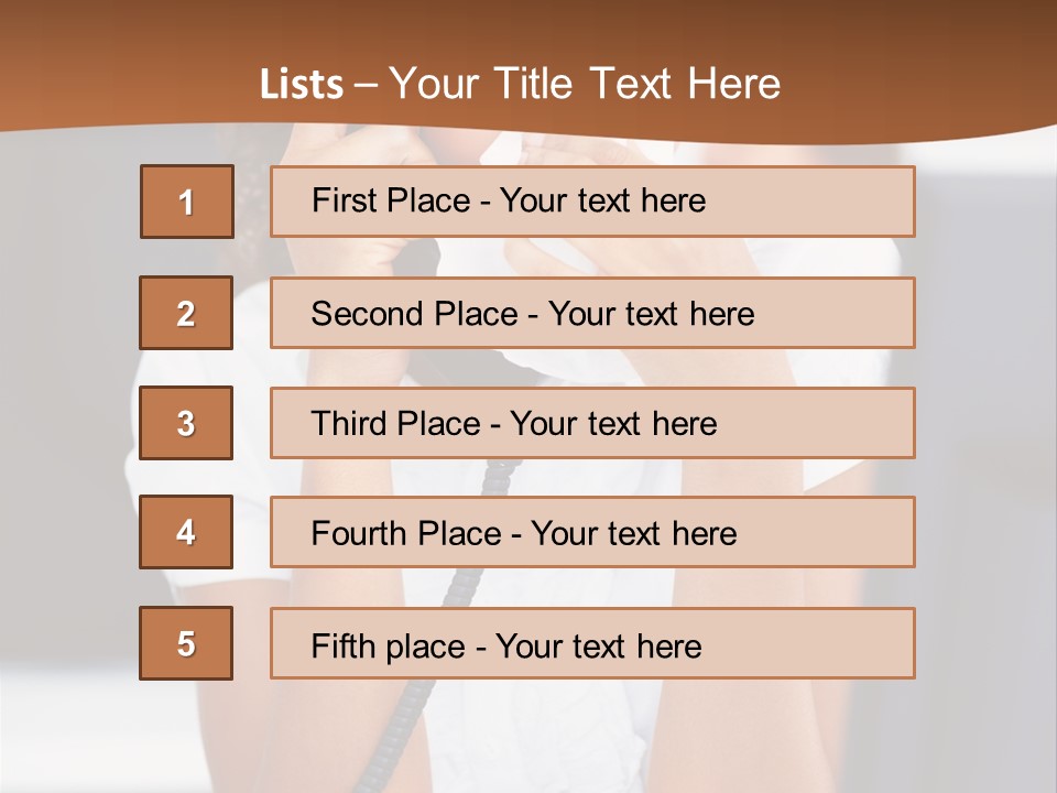 Table People Girl PowerPoint Template