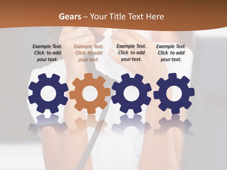 Table People Girl PowerPoint Template