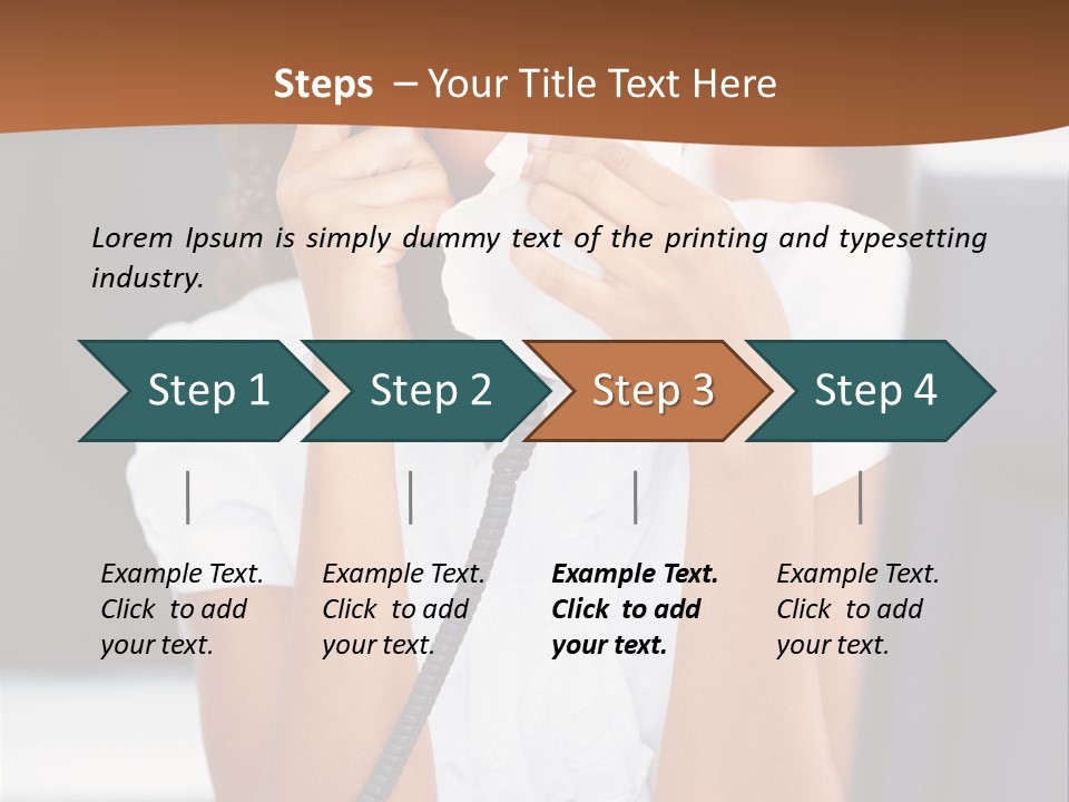 Table People Girl PowerPoint Template