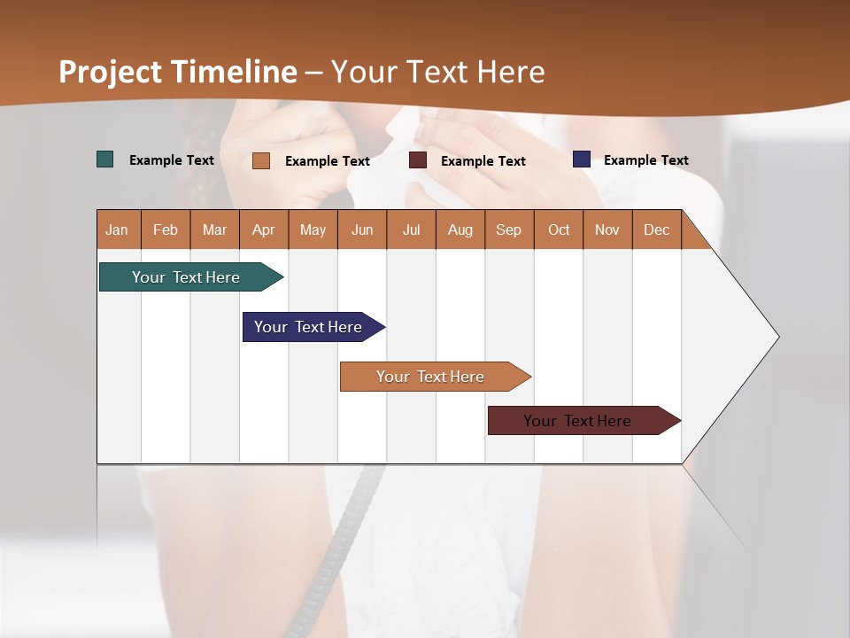 Table People Girl PowerPoint Template