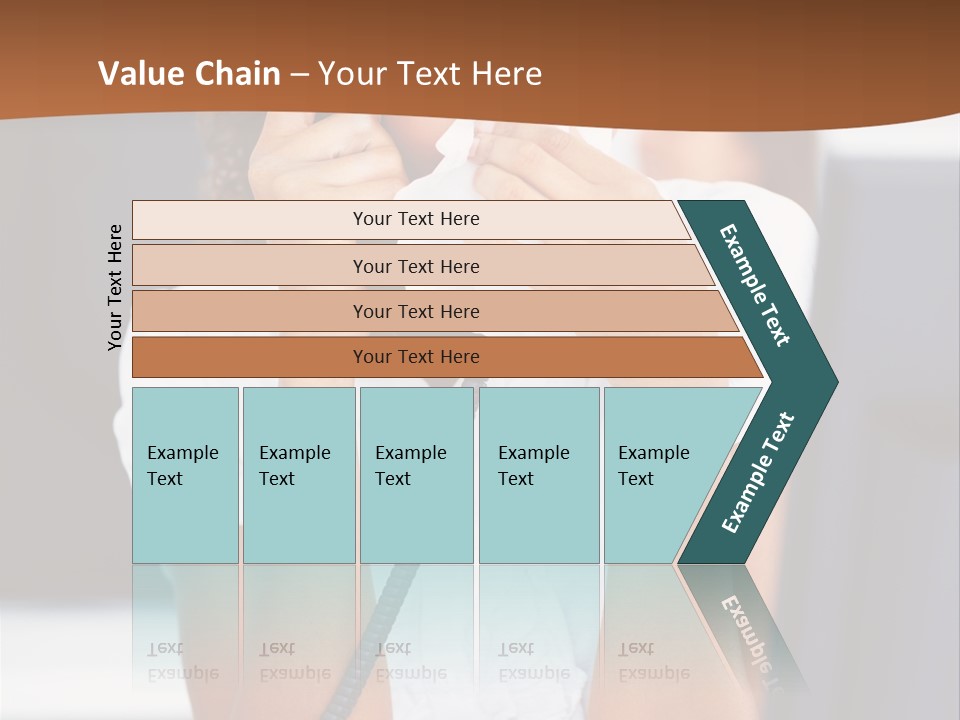 Table People Girl PowerPoint Template