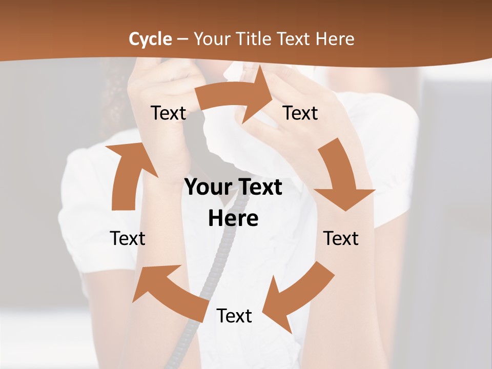 Table People Girl PowerPoint Template