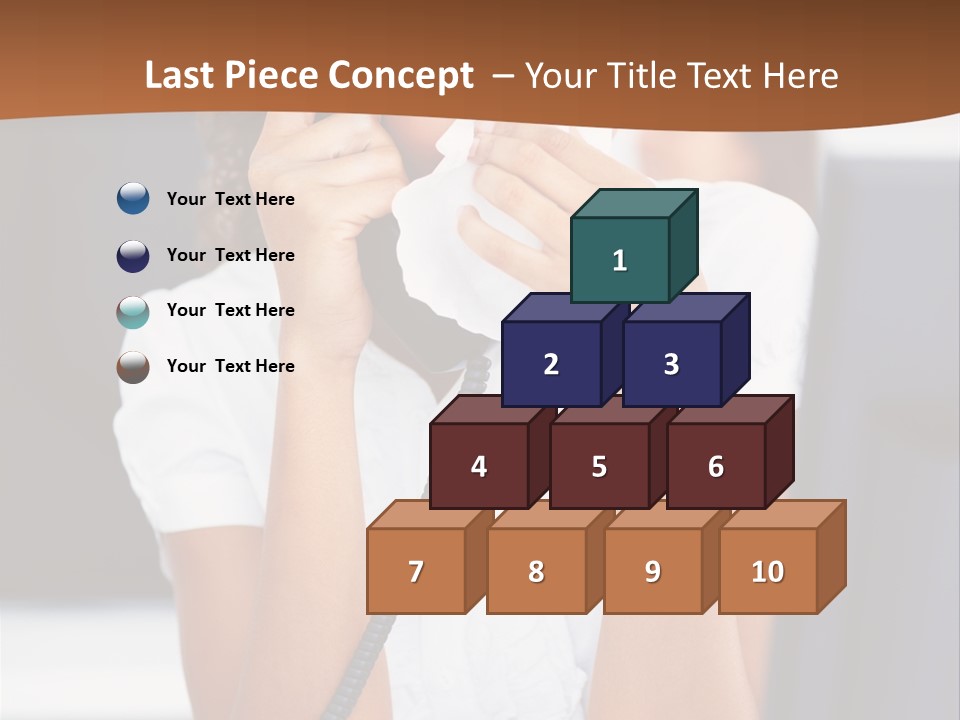 Table People Girl PowerPoint Template