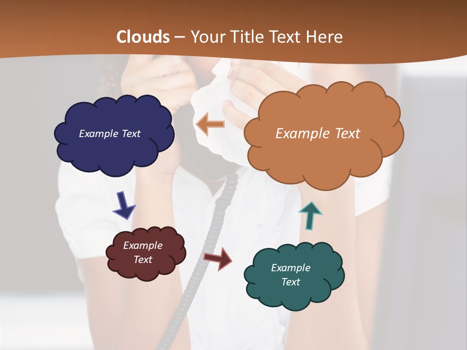 Table People Girl PowerPoint Template