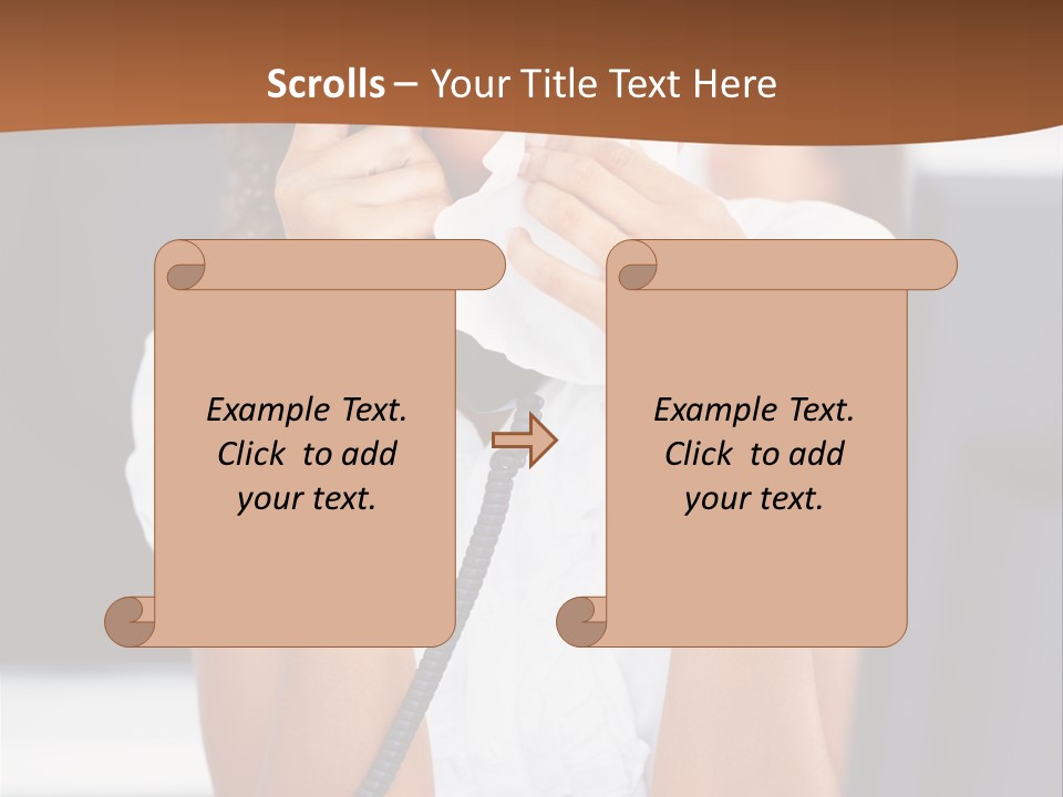 Table People Girl PowerPoint Template