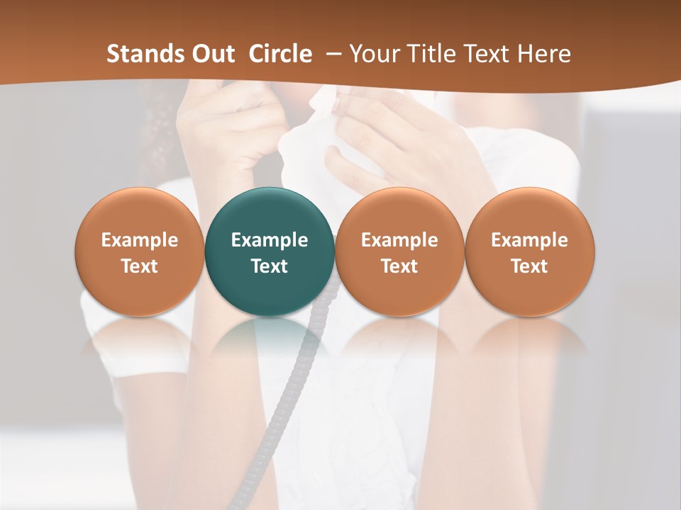 Table People Girl PowerPoint Template