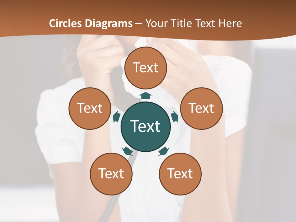 Table People Girl PowerPoint Template