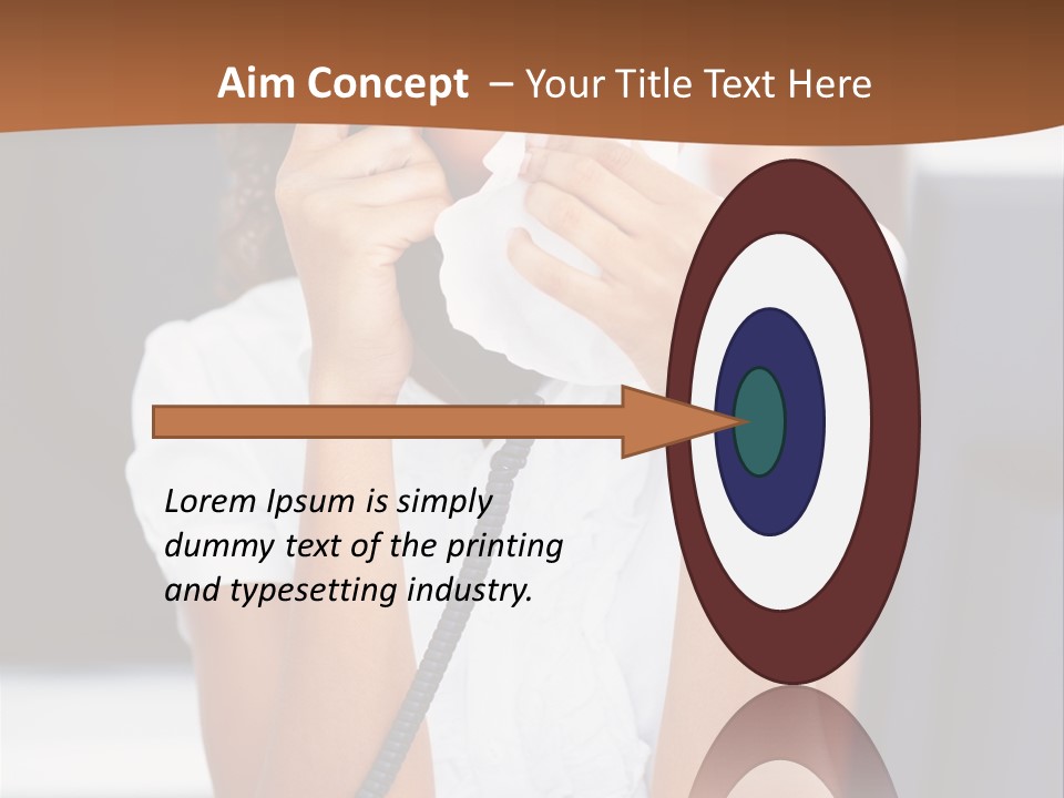 Table People Girl PowerPoint Template