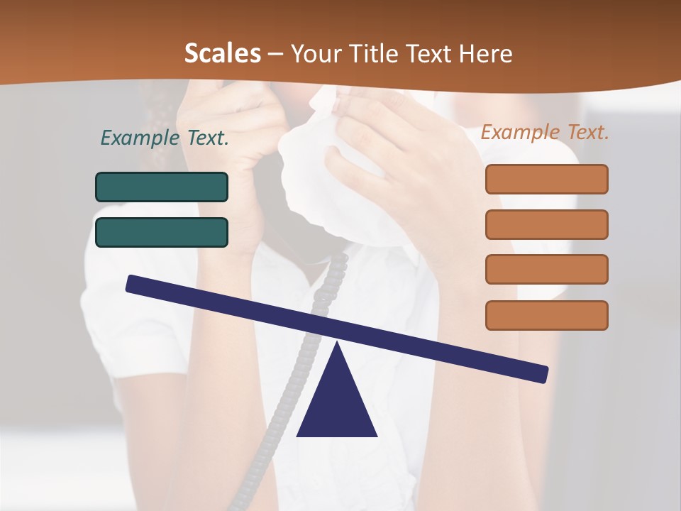 Table People Girl PowerPoint Template